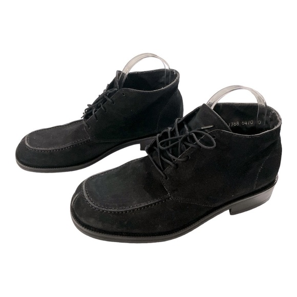 Scandro Mens Size EU 43
US 10 Black Boots Suede Uppers Lace Up - Picture 1 of 9